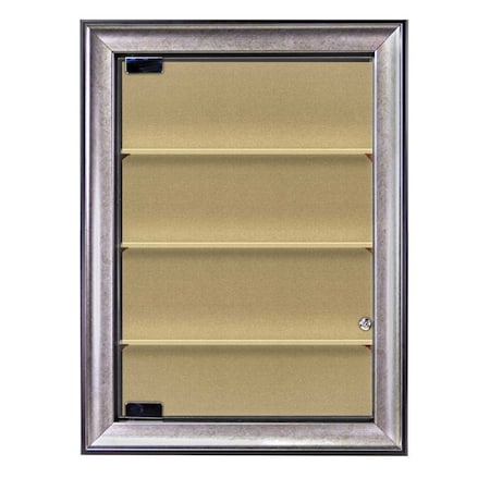 Indoor Enclosed Combo Board,48x36,Black Frame/Blue & Black